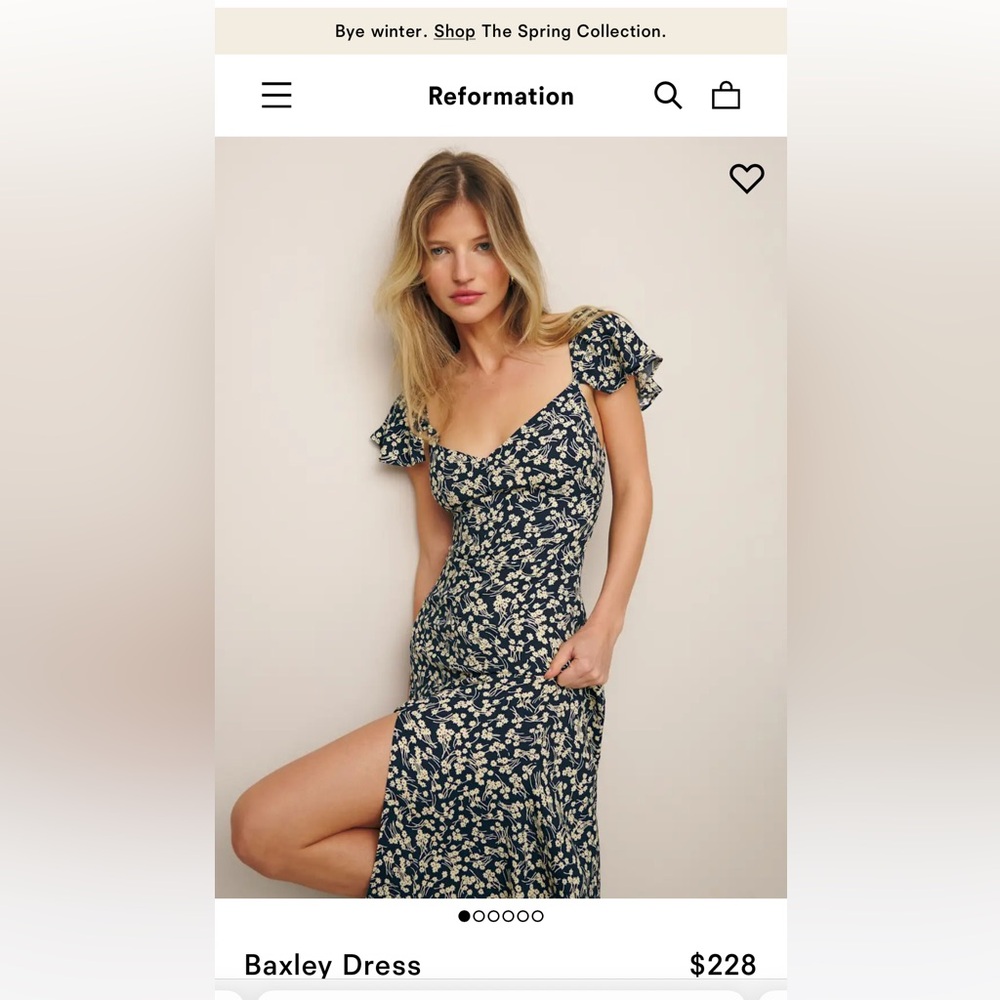 Reformation Baxley Dress Loulou - Size 10